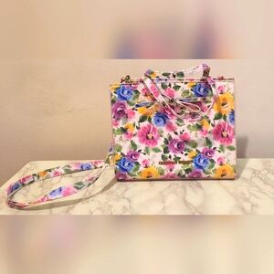 Christian Siriano Colorful  Floral Crossbody Bag